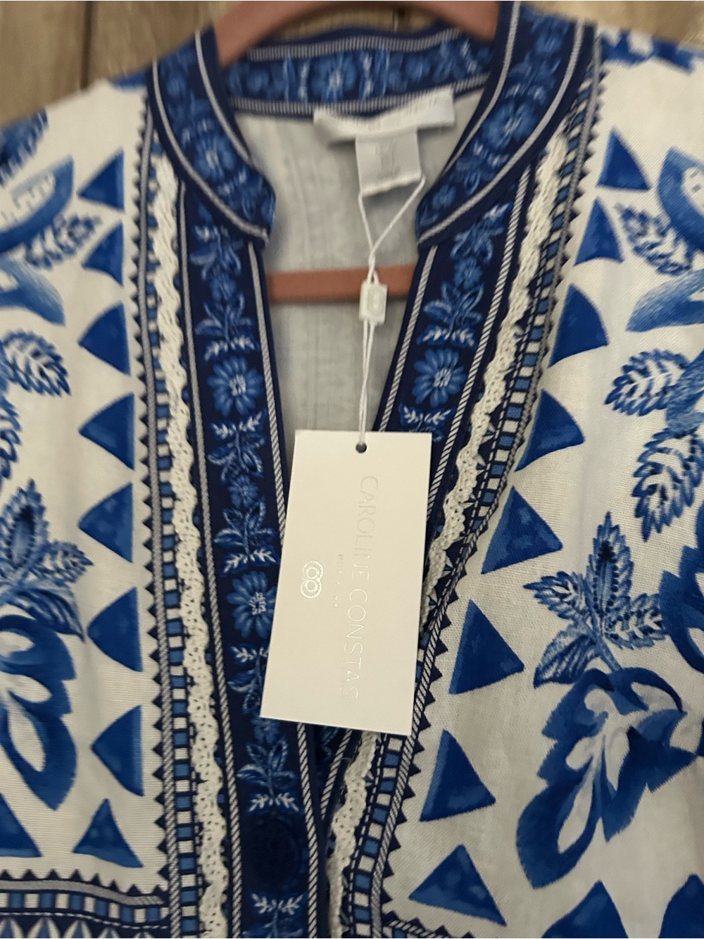 NWT Caroline Constas floral tapestry ling dress, S - Picture 4 of 13